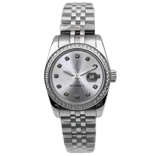 LADY-SEIKOJUST DIAMOND BEZEL WHITE DIAL